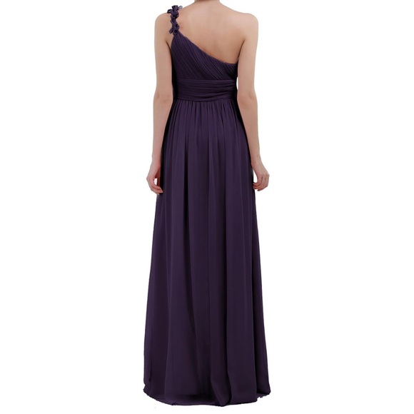 One Shoulder Bridesmaid Maxi Dress - Picture 4 of 7